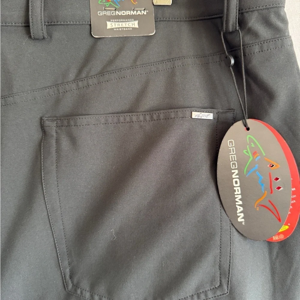Greg Norman Black Performance Stretch Golf Pants 38x32 NWT